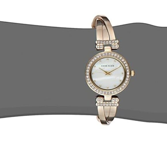 Women's Premium Crystal Accented Bangle Watch and Bracelet Set - Picture 4 of 5